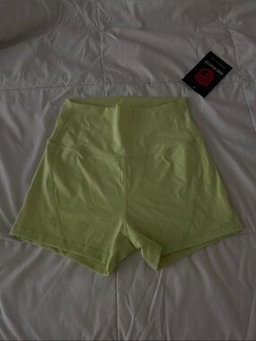 Born Primitive Neon Lime High-Waist Athletic Shorts